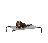 Amazon Basics Lit surélevé et rafraîchissant pour animaux de compagnie - S taille, Chien, Textile, Gris, L 90 x l 55 x H 19 cm