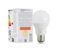 Amazon Basics Lot de 1 ampoule LED intelligente à intensité variable, E27, 8W (60W Equivalent), Fonctionne uniquement avec Alexa, Blanc Doux, 1 pièce