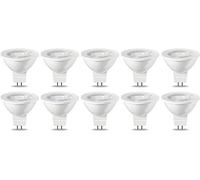 Amazon Basics Lot de 10 ampoules spot LED GU5.3 MR16 4.5 W (équivalent 35 W) Blanc Chaud Intensité non variable