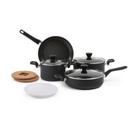 Amazon Basics Lot de 10 casseroles et poêles empilables en céramique antiadhésive, gain de place