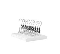 Amazon Basics Lot de 10 cintres en bois pour pantalons, blanc, 24.99 x 2.21 x 16.51 cm