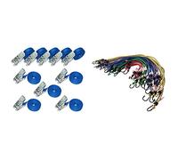 Amazon Basics Lot de 10 Sangles d’arrimage à cliquet, Longueur 6 m & Silverline 759497 20 Tendeurs Sandow, 450 mm