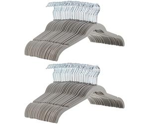 Amazon Basics Lot de 100 Cintres en Velours pour Chemises/Robes, Gris