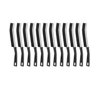 Amazon Basics Lot de 12 brosses de nettoyage pour joints et carrelage à poils durs, 24 cm, Noir