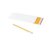 Amazon Basics Lot de 12 Crayons à Mine Graphite HB en Bois, Pointe Aiguisée, Embout avec Gomme ne Laissant pas de Traces, École, Enfants