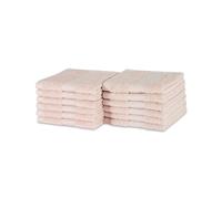 Amazon Basics Lot de 12 Gants de Toilette - 100% Coton Biologique, Ultra Doux - 30 x 30 cm, Rose Fard À Joues