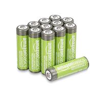 Amazon Basics Lot de 12 piles rechargeables AA NiMH haute capacité, 2400 mAh, 1,2 V, rechargeables 400 fois, préchargées