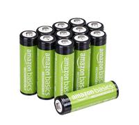 Amazon Basics Lot de 12 piles rechargeables AA NiMH performantes, 2 000 mAh, 1,2 V, rechargeables 1 000 fois, préchargées