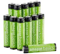 Amazon Basics Lot de 12 piles rechargeables AAA NiMH performantes, 800 mAh, 1,2 V, rechargeables 1 000 fois, préchargées