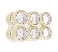Amazon Basics Lot de 12 rouleaux de ruban adhésif pour emballage, 50 mm x 55 m, 0.07 mm d’épaisseur, transparent