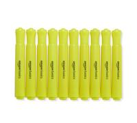 Amazon Basics Lot de 12 surligneurs extra-larges, Pointe biseautée, Jaune