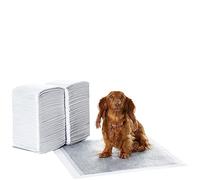 Amazon Basics Lot de 120 Protections pour déjections Canines, avec du Charbon pour Assurer Le contrôle des odeurs, Anti-Fuite, Surface à séchage Rapide, Taille Classique, pour Chiens et Chiots, Blanc