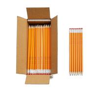 Amazon Basics Lot de 150 Crayons à Mine Graphite 2HB en Bois, Pointe Aiguisée, Embout avec Gomme ne Laissant pas de Traces, École, Enfants