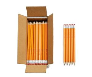 Amazon Basics Lot de 150 Crayons à Mine Graphite 2HB en Bois, Pointe Aiguisée, Embout avec Gomme ne Laissant pas de Traces, École