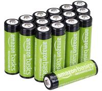 Amazon Basics Lot de 16 piles rechargeables AA NiMH, 2 000 mAh, 1,2 V, rechargeables jusqu'à 1 000 fois, préchargées