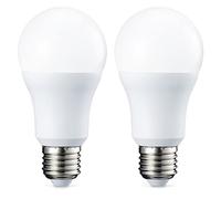 Amazon Basics Lot de 2 ampoules LED Culot Edison à vis E27 10 W (équivalent 75 W), CRI80, Blanc chaud Intensité non variable