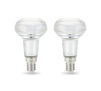 Amazon Basics Lot de 2 ampoules LED E14 à petit culot à vis R50, réflecteur, pour décoration, 2.8 W, blanc chaud, intensité non variable