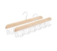 Amazon Basics Lot de 2 cintres en Bois pour Ceintures, 40x15.5x5.6cm, Naturel