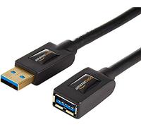Amazon Basics Lot de 2 rallonges de câble USB 3.0 Connecteurs mâle A vers Femelle A, 1.8 m, Noir