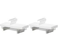 Amazon Basics Lot de 20 cintres en Bois avec Pinces, Blanc, 35.99 x 1.19 x 16 cm