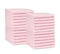Amazon Basics Lot de 24 Gants de Toilette - 100% Coton, Séchage Rapide, Très Absorbants - Pour Usage Quotidien - 30 x 30 cm, Rose Pétale