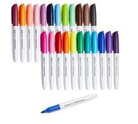 Amazon Basics Lot de 24 marqueurs indélébiles, Assortis