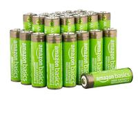 Amazon Basics Lot de 24 piles rechargeables AA NiMH haute capacité, 2400 mAh, 1,2 V, rechargeables 400 fois, préchargées