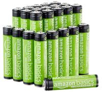Amazon Basics Lot de 24 piles rechargeables AAA NiMH performantes, 800 mAh, 1,2 V, rechargeables 1 000 fois, préchargées