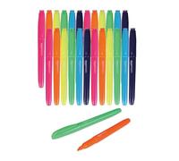 Amazon Basics Lot de 24 Surligneurs Avec 6 Couleurs Fluo Assorties, Pointe Biseautée Durable, Stylos Pour Adultes et Enfants, Multicolores