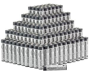 Amazon Basics Lot de 250 piles alcalines industrielles AAA, 1,5 V, durée de conservation 5 ans