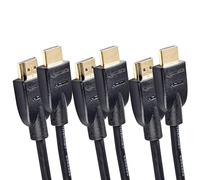 Amazon Basics Lot de 3 câbles HDMI 4K de 0,9 m - Haute performance 18 Gbps avec Ethernet, 4K@60Hz, 2160p, Noir