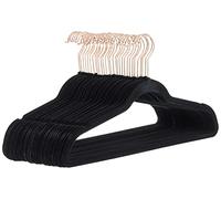 Amazon Basics Lot de 30 cintres assortis pour suspendre et ranger costumes, pantalons et vestes, Noir/Or