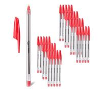 Amazon Basics Lot de 36 Stylos à Bille pour la Maison, le Bureau et l’École, 1,0mm, Rouge