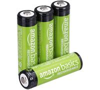 Amazon Basics Lot de 4 piles rechargeables AA NiMH, 2000 mAh, 1,2 V, rechargeables jusqu'à 1 000 fois, préchargées