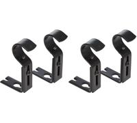 Amazon Basics Lot de 4 supports muraux réglables, noir