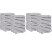 Amazon Basics Lot de 48 Gants de Toilette - 100% Coton, Séchage Rapide, Très Absorbants - pour Usage Quotidien - 30 x 30 cm, Gris