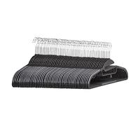 Amazon Basics Lot de 50 cintres en plastique ultra robustes antidérapants avec caoutchouc et barre horizontale Gris, 50-pack
