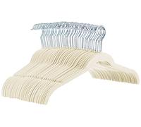 Amazon Basics Lot de 50 Cintres en Velours pour Chemises/Robes, Ivoire