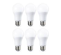 Amazon Basics Lot de 6 ampoules LED Culot Edison à vis E27 10.5 W (equivalent 75 W) Blanc chaud Intensité non variable