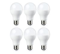 Amazon Basics Lot de 6 ampoules LED Culot Edison à vis E27 13 W (équivalent 100 W) Blanc chaud Intensité non variable