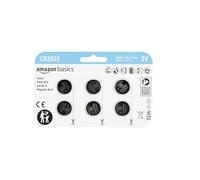 Amazon Basics Lot de 6 piles bouton CR2025 au lithium, 3 V, puissance longue durée, sans mercure