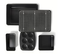 Amazon Basics Lot de 6 Ustensiles de Cuisson Antiadhésifs Empilables, Passent au Lave-Vaisselle et au Four