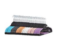 Amazon Basics Lot de 60 cintres Peu encombrants en Plastique antidérapant avec 10 Pinces 6 Coloris
