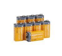 Amazon Basics Lot de 8 Piles alcalines 9 V, 9V/6LR61, durée de Conservation de 5 Ans, pour détecteur de fumée/CO, électroniques et Audio