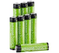 Amazon Basics Lot de 8 piles rechargeables AAA NiMH performantes, 800 mAh, 1,2 V, rechargeables 1 000 fois, préchargées