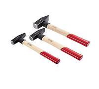 Amazon Basics Lot de Marteaux d’ingénieur à manche en de caryer, 3 pièces, 300 g, 500 g, 1000 g, Bois