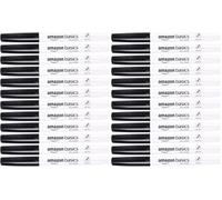 Amazon Basics Low Odor Ultra Fine Tip Dry Erase White Board Markers, Black, 12-Pack (Lot de 2)