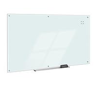Amazon Basics Magnetic White Dry Erase Glass Board, Frameless, Infinity, 8' x 4'
