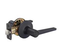 Amazon Basics Manchester Poign e de porte Confidentialit Noir mat, lot de 1