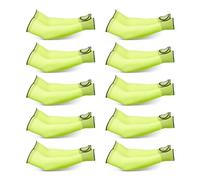 Amazon Basics. manchettes de protection pour bras. résistantes aux coupures. 45.7centimeters de long. avec trou pour le pouce. jaunes. lot de 10 paires